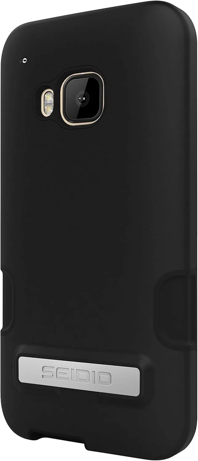 Dilex Pro Case with metal Kickstand and Holster Combo for HTC One M9 - Retail Packaging - Black