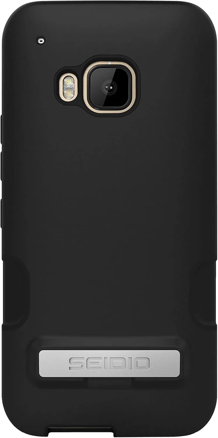 Dilex Pro Case with metal Kickstand and Holster Combo for HTC One M9 - Retail Packaging - Black