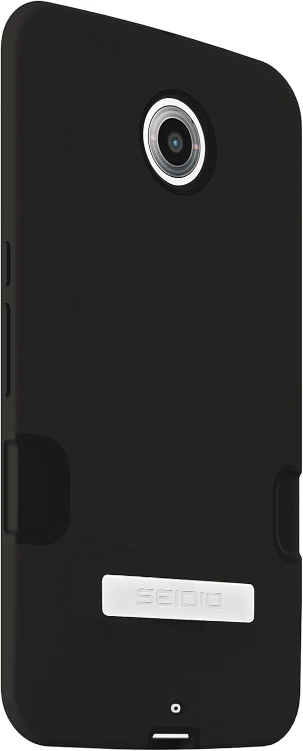 DILEX Pro Case with Metal Kickstand and Holster Combo for use with Motorola Nexus 6 - Retail Packaging - Black