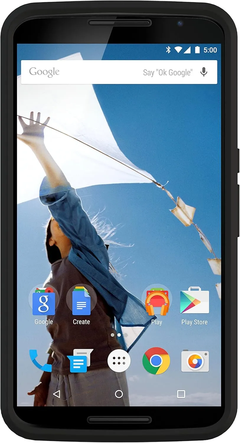 DILEX Pro Case with Metal Kickstand and Holster Combo for use with Motorola Nexus 6 - Retail Packaging - Black