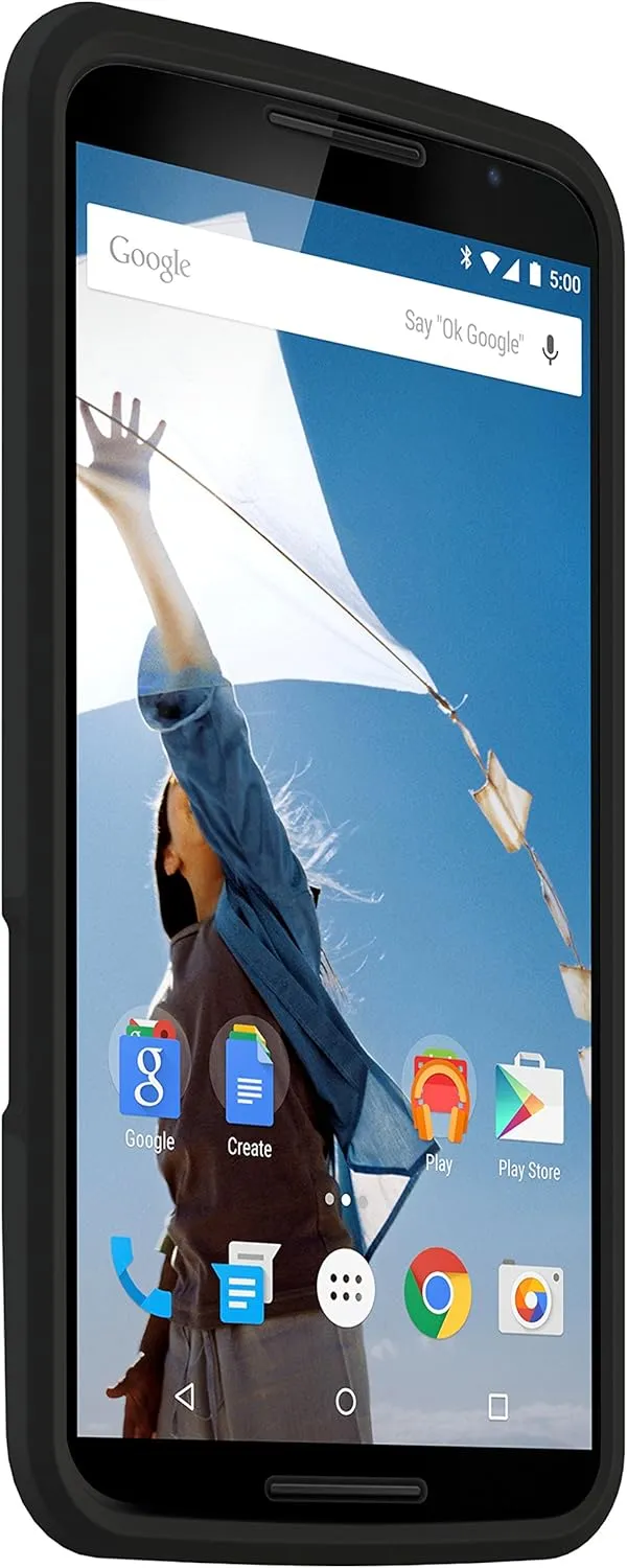 DILEX Pro Case with Metal Kickstand and Holster Combo for use with Motorola Nexus 6 - Retail Packaging - Black