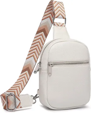 DIOMO Anti Theft Crossbody Bags for Women with Zipper Lock, RFID Small Sling Bag, Vegan Leather Safe Mini Travel Purse (Small-Beige)