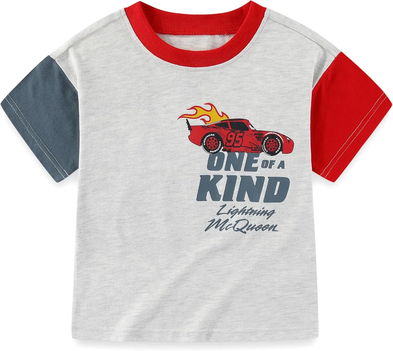 Disney Cars Lightning McQueen Boys 2 Piece Short Sleeve T-Shirt and Shorts Set for Toddler and Big Kids