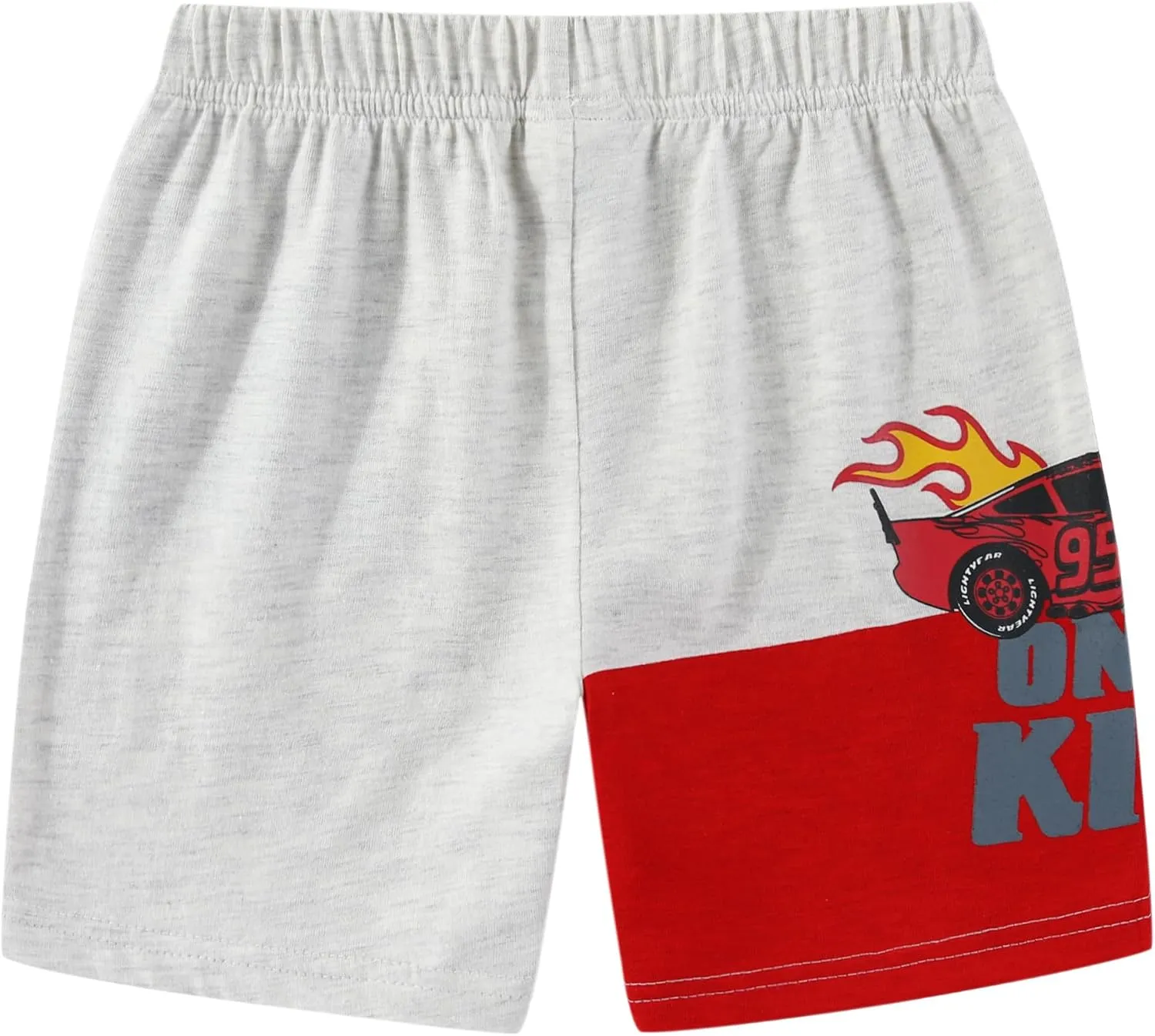 Disney Cars Lightning McQueen Boys 2 Piece Short Sleeve T-Shirt and Shorts Set for Toddler and Big Kids