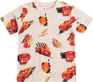 Disney Cars Lightning McQueen Boys Short Sleeve T-Shirt for Toddler and Big Kids