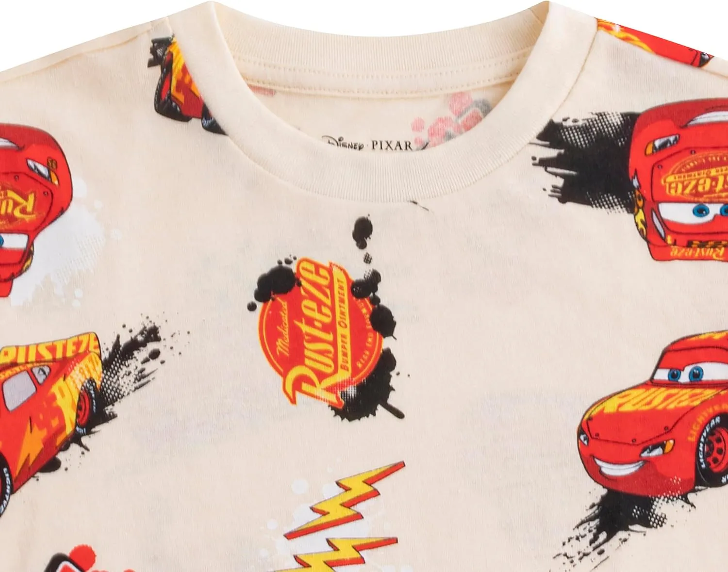 Disney Cars Lightning McQueen Boys Short Sleeve T-Shirt for Toddler and Big Kids