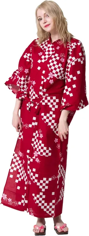 Dita Tokyoin Traditional Made In Japan Cotton Yukata Robe (Japanese Pajama Kimono) Easy Wearing set2