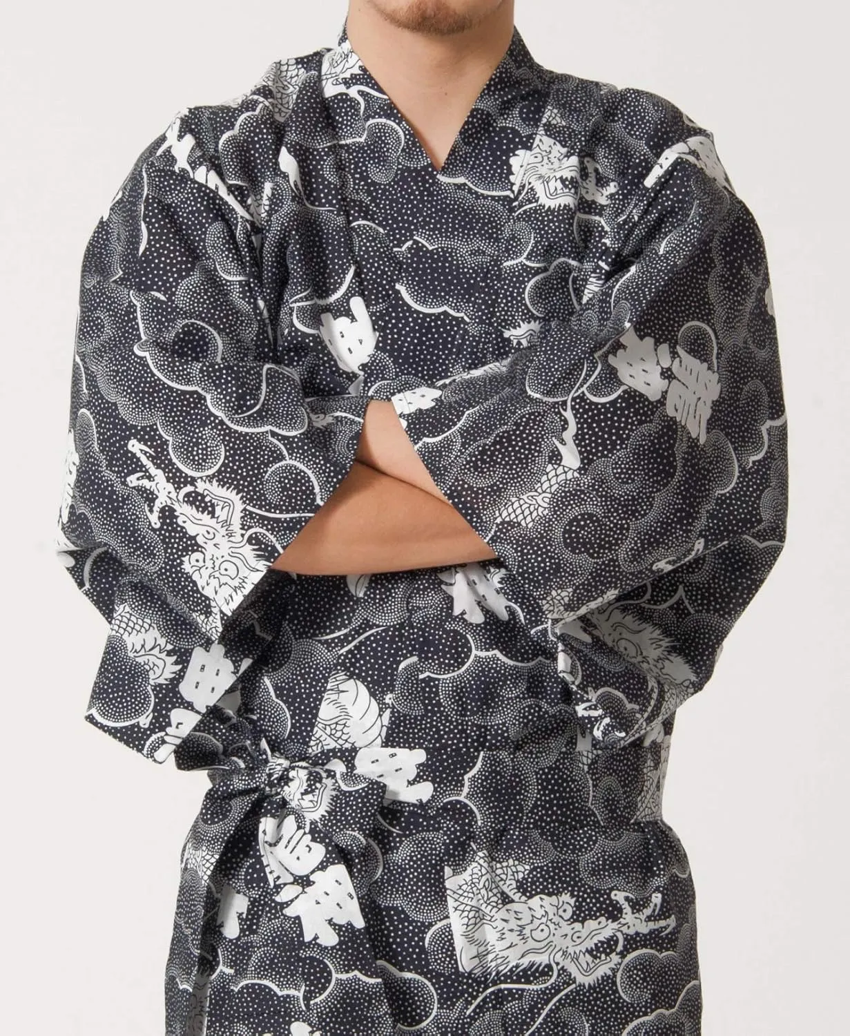 Dita Tokyoin Traditional Made In Japan Cotton Yukata Robe (Japanese Pajama Kimono) Easy Wearing set2