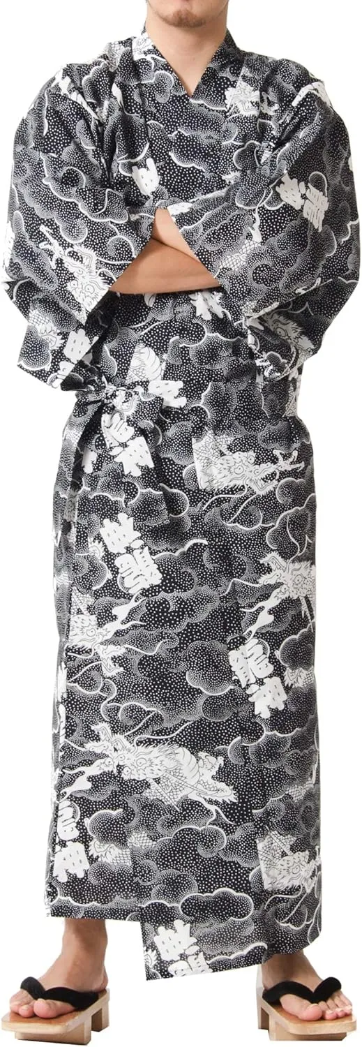 Dita Tokyoin Traditional Made In Japan Cotton Yukata Robe (Japanese Pajama Kimono) Easy Wearing set2