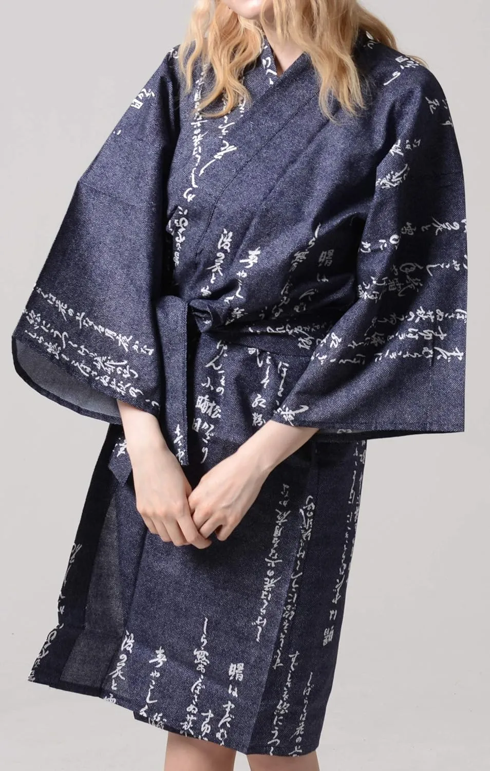 Dita Tokyoin Traditional Made In Japan Cotton Yukata Robe (Japanese Pajama Kimono) Easy Wearing set2