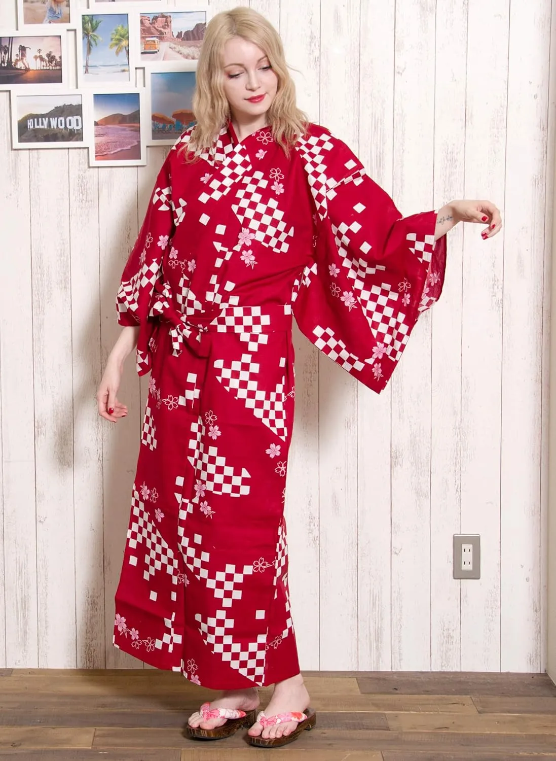 Dita Tokyoin Traditional Made In Japan Cotton Yukata Robe (Japanese Pajama Kimono) Easy Wearing set2