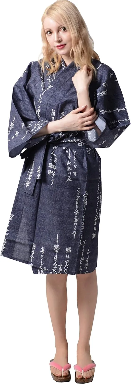 Dita Tokyoin Traditional Made In Japan Cotton Yukata Robe (Japanese Pajama Kimono) Easy Wearing set2