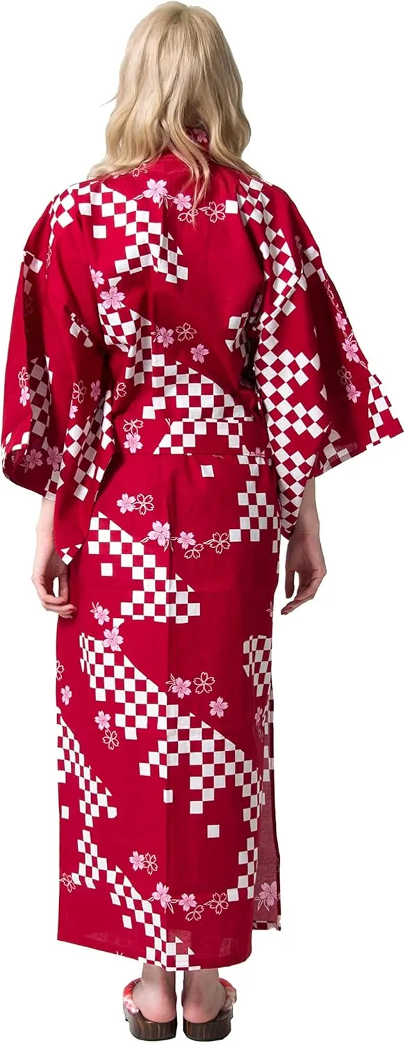 Dita Tokyoin Traditional Made In Japan Cotton Yukata Robe (Japanese Pajama Kimono) Easy Wearing set2