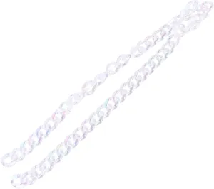 DOITOOL 1pc Acrylic Bag Chain Strap Transparent Replacement Shoulder Strap for Handbags Durable Chain Accessory for Customizing Your Purse and Enhancing Style