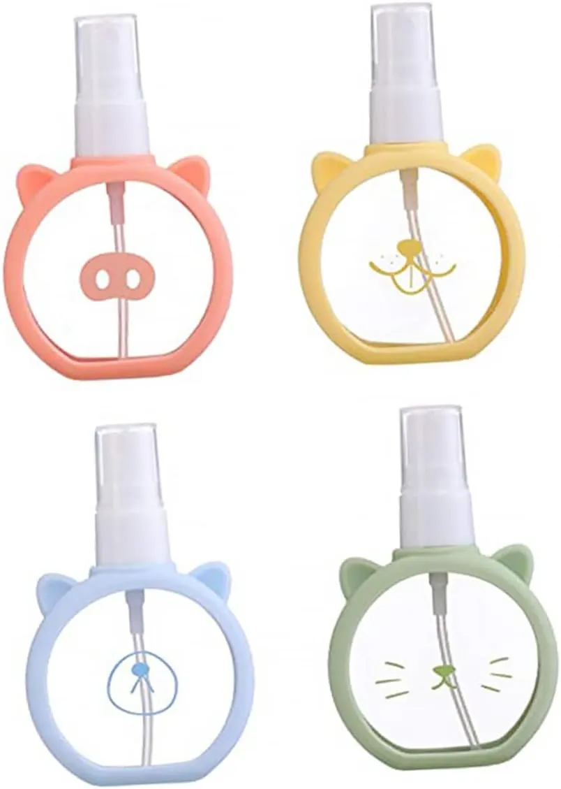 DOITOOL 4pcs Sprayer Bottle Plastic Mist Spray Refillable Liquid Portable Travel Containers Empty Small