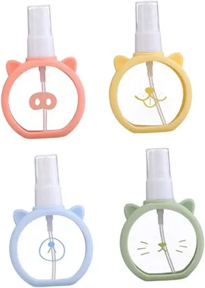 DOITOOL 4pcs Sprayer Bottle Plastic Mist Spray Refillable Liquid Portable Travel Containers Empty Small