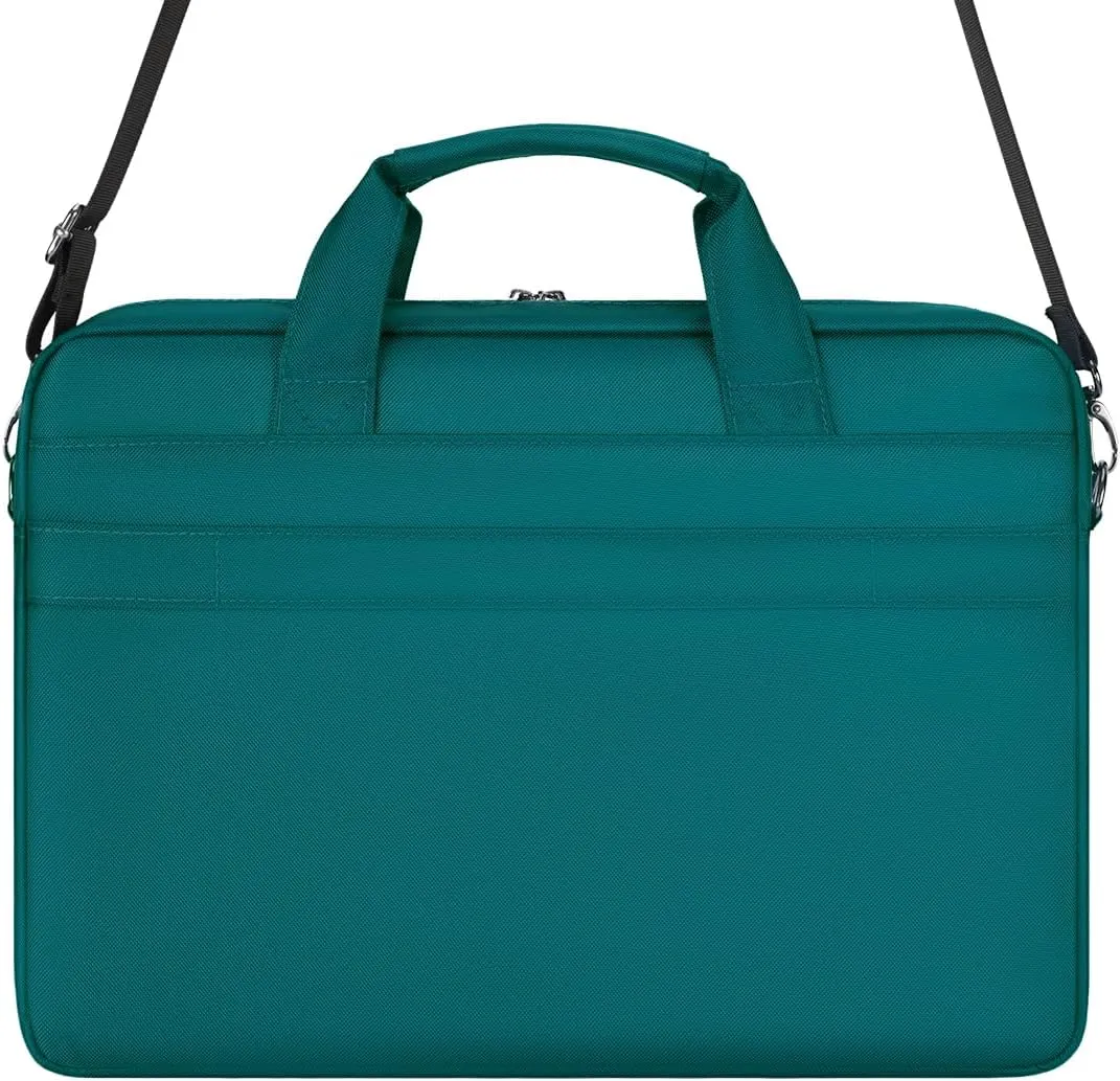 DOMISO 17.3 inch Laptop Bag Business Briefcase Water-resistant Notebook Messenger Shoulder Bag for 17.3" Macbook Pro 17/Dell/MSI GS73VR Stealth Pro/Lenovo IdeaPad/HP Envy,Turquoise