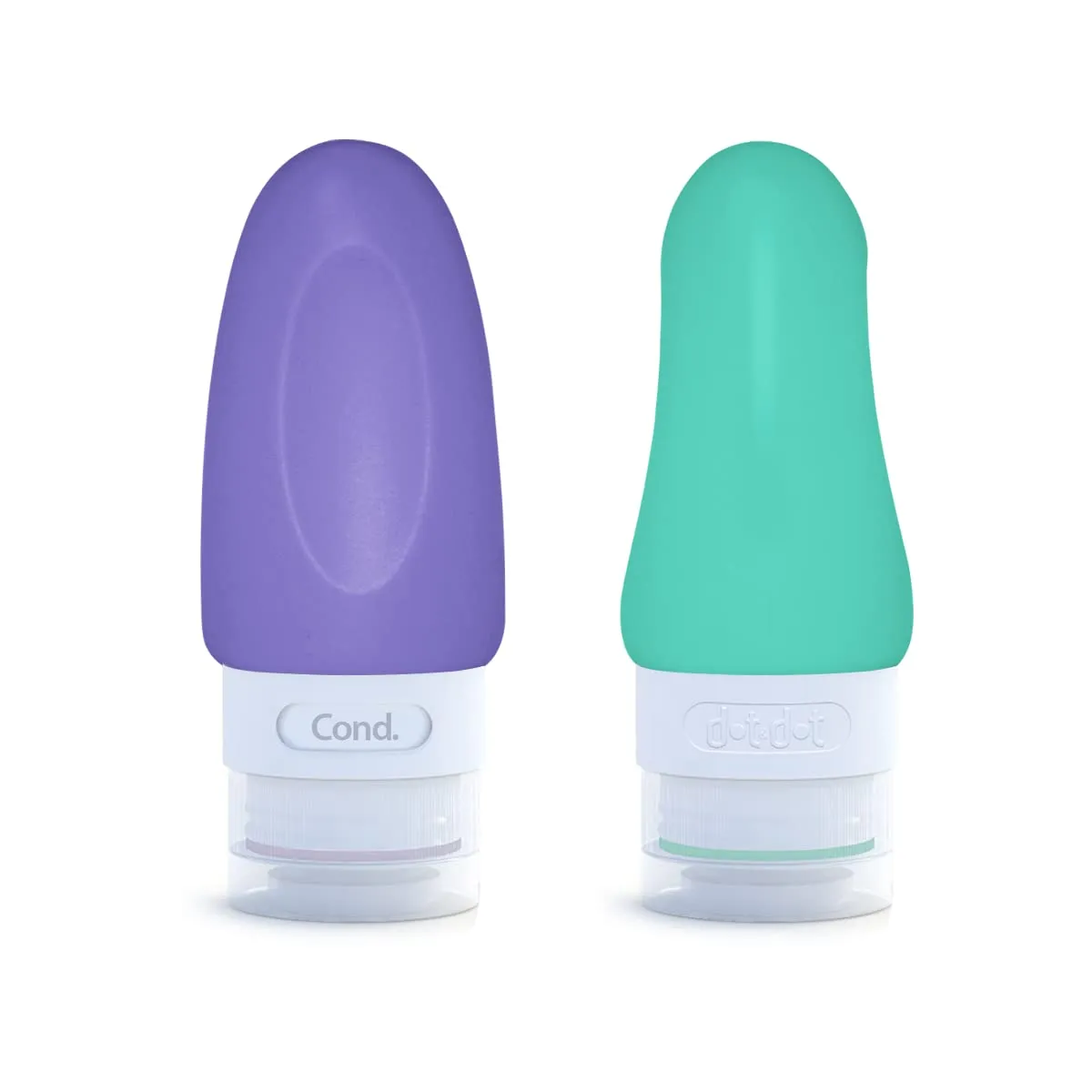 Dot&Dot Leak Proof Travel Bottles for Toiletries - 4 Pack Silicone Travel Toiletry Bottles - Travel Shampoo and Conditioner Bottles with TSA Quart Bag - 1 oz Travel Size Bottles