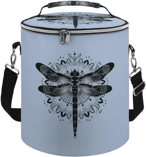 Dragonfly Insect Insulated Lunch Bag Reusable Cooler Tote Bag for Camping Picnic Beach Work