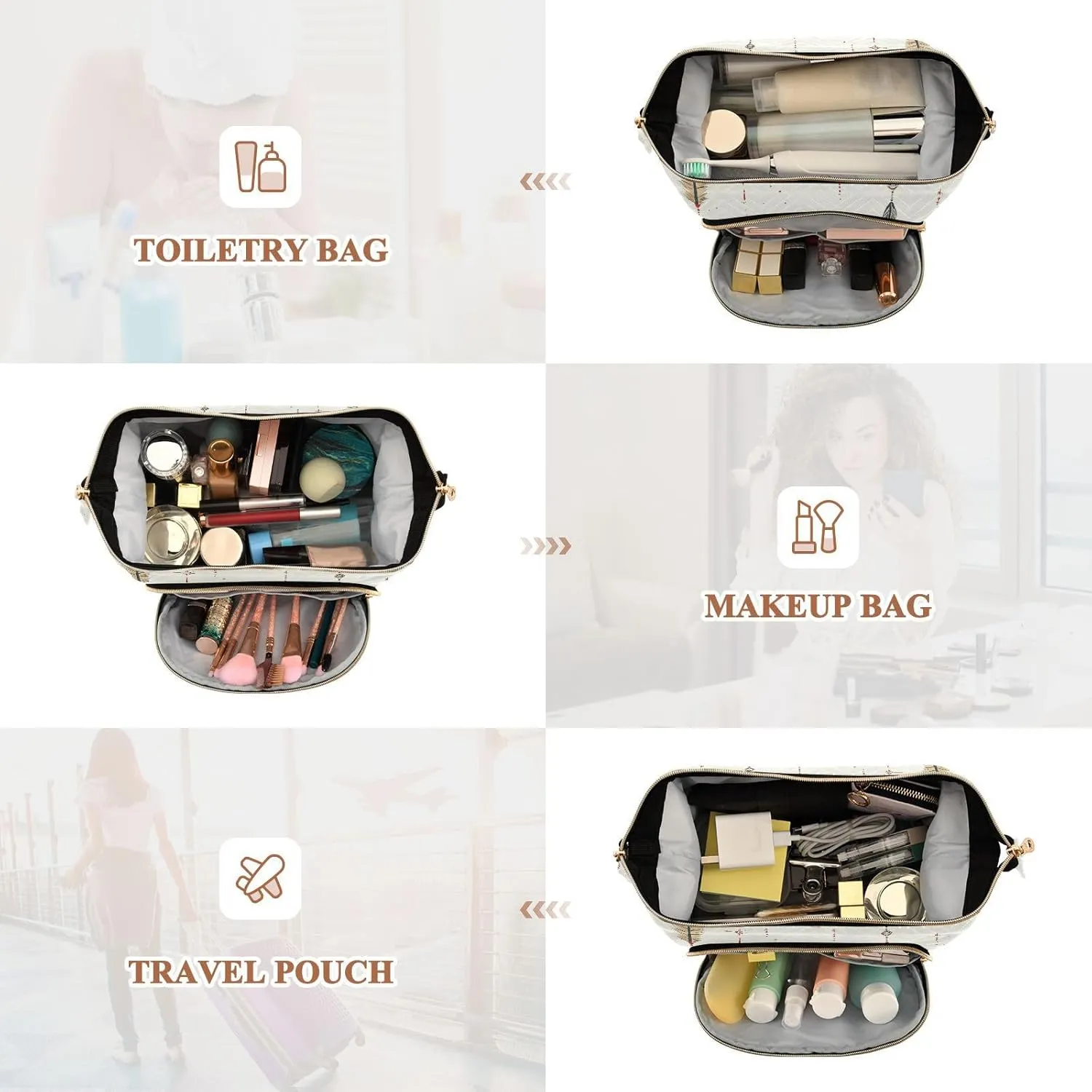 Dream Catcher Boho Makeup Bag Zipper Makeup Bags For Women Women's Coin Change Purse for Makeup Brushes