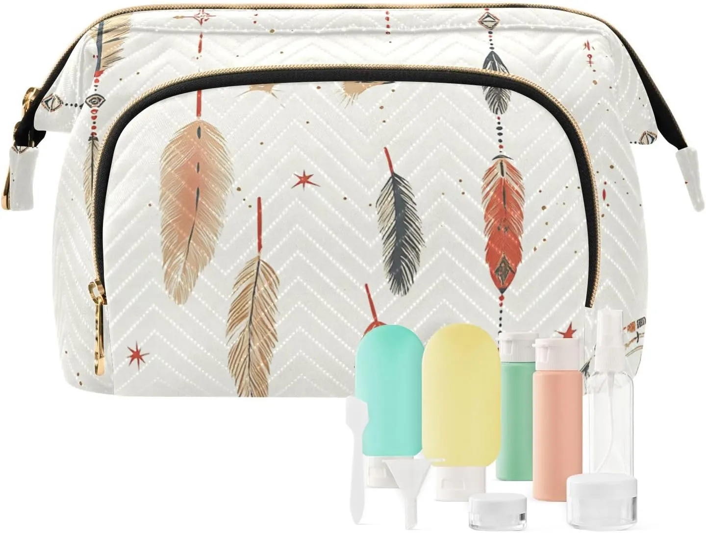Dream Catcher Boho Makeup Bag Zipper Makeup Bags For Women Women's Coin Change Purse for Makeup Brushes