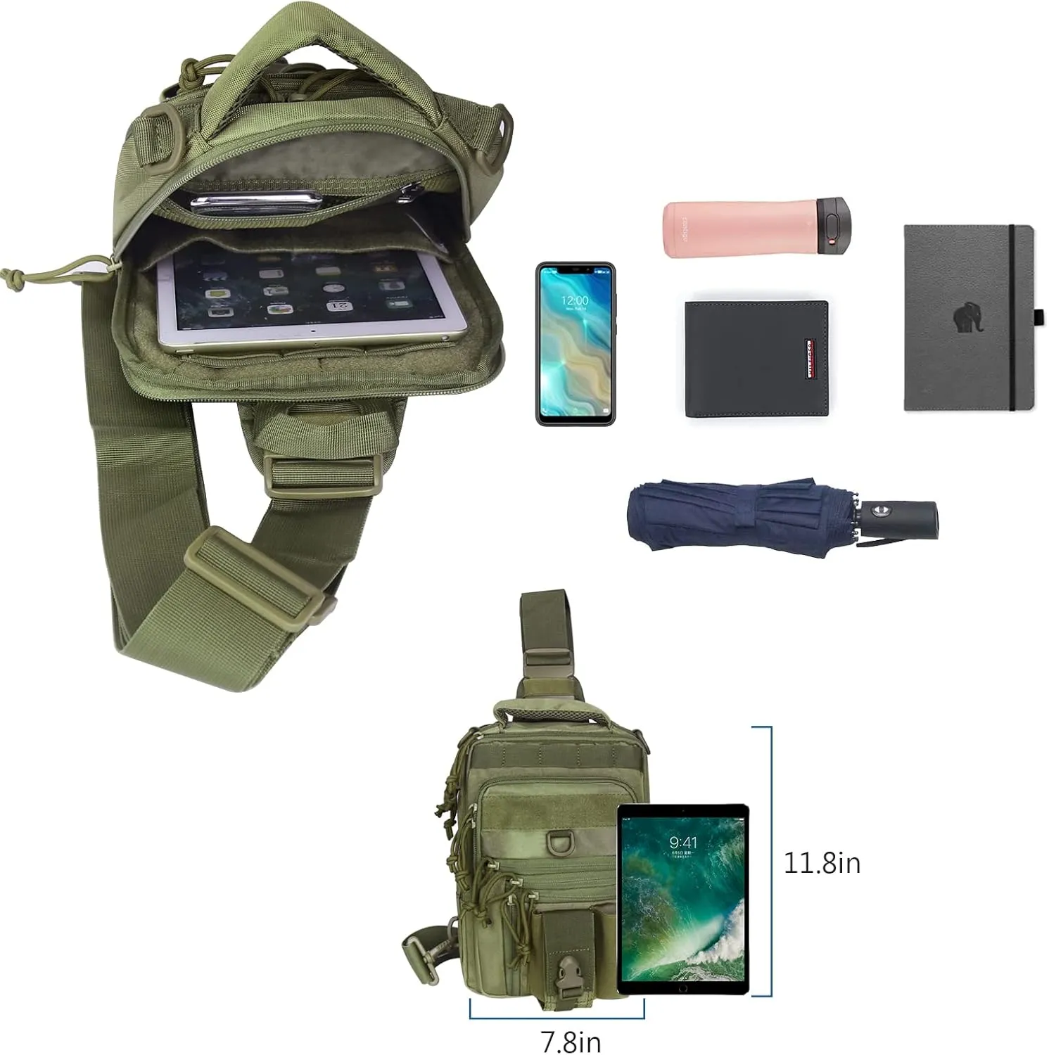 Dual Pistol Holster Chest Bag Concealed Carry Sling Crossbody Tactical Gun Convertible Backpack Shooting Hunting