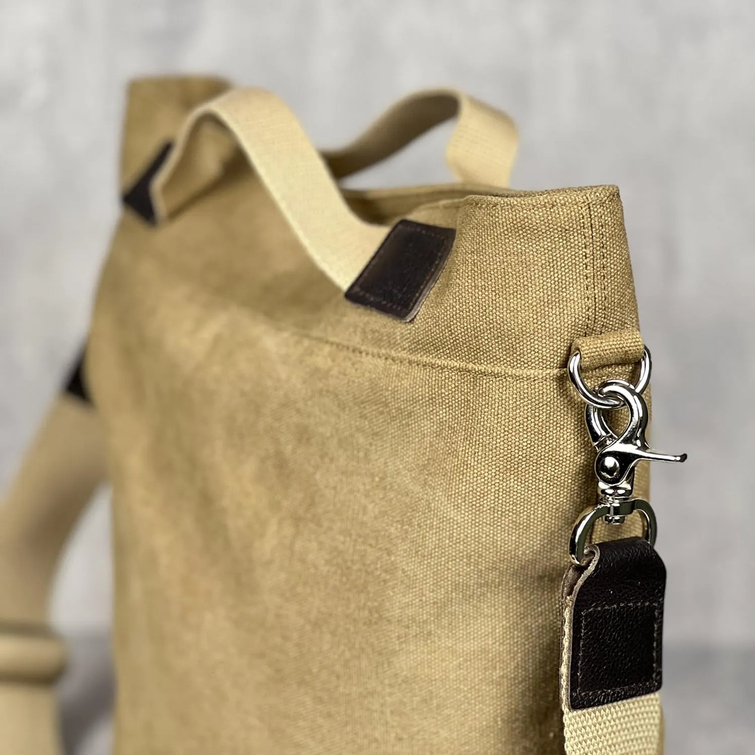 DuraStyle Canvas Crossbody Bag, Messenger, Hobo, Versatile, Zipper at Opening