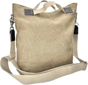 DuraStyle Canvas Crossbody Bag, Messenger, Hobo, Versatile, Zipper at Opening