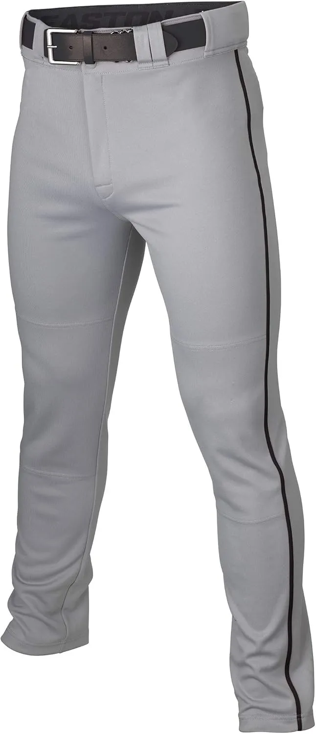 Easton Men's Rival  Baseball Pants | Full Length Semi-Relaxed Fit | Adult Sizes | Piped | Multiple Colors