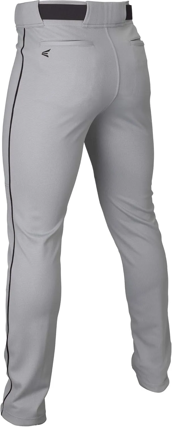 Easton Men's Rival  Baseball Pants | Full Length Semi-Relaxed Fit | Adult Sizes | Piped | Multiple Colors