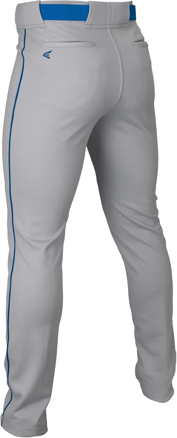 Easton Men's Rival  Baseball Pants | Full Length Semi-Relaxed Fit | Adult Sizes | Piped | Multiple Colors