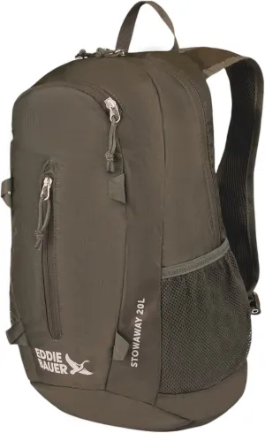 Eddie Bauer Stowaway Packable Backpack-Made from Ripstop Polyester, Dark Forest, 20L