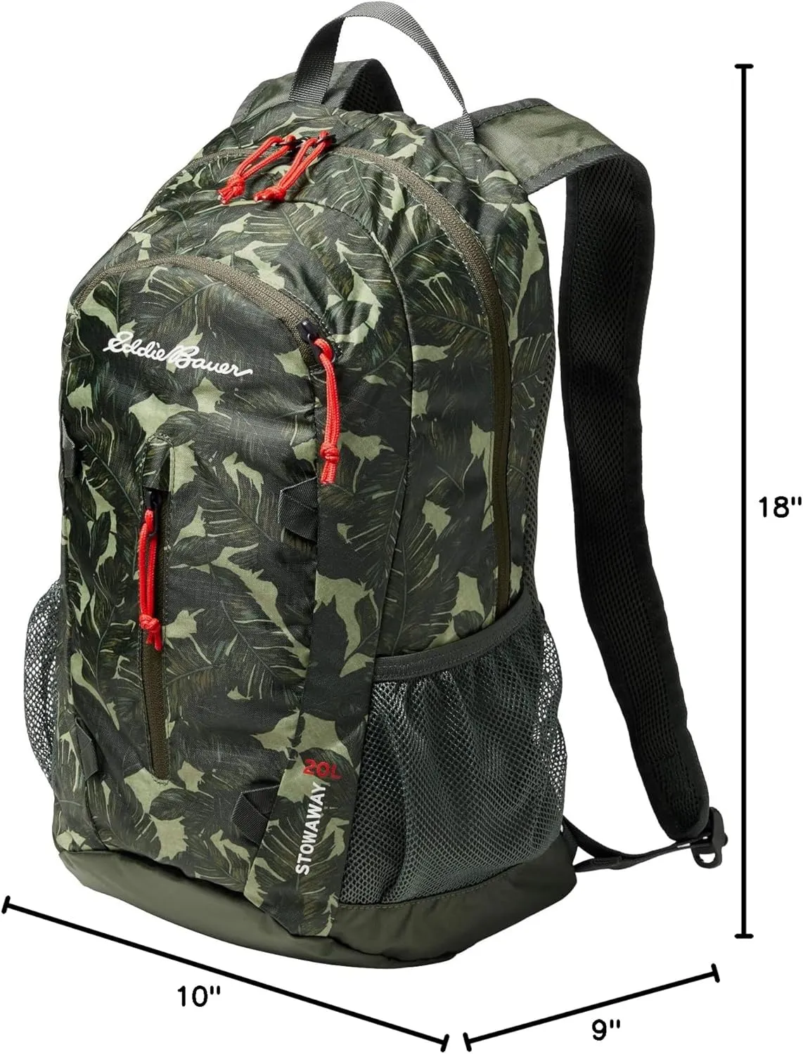 Eddie Bauer Stowaway Packable Backpack-Made from Ripstop Polyester, Dark Loden, 20L