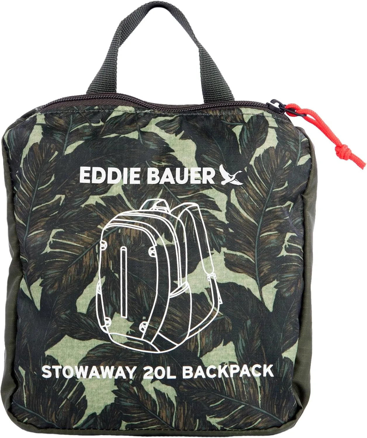 Eddie Bauer Stowaway Packable Backpack-Made from Ripstop Polyester, Dark Loden, 20L