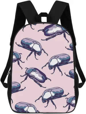 Egyptian Scarab Insect Unisex Backpack 17" Casual Daypacks Simple Shoulders Bag for Camping Hiking Travel Gear