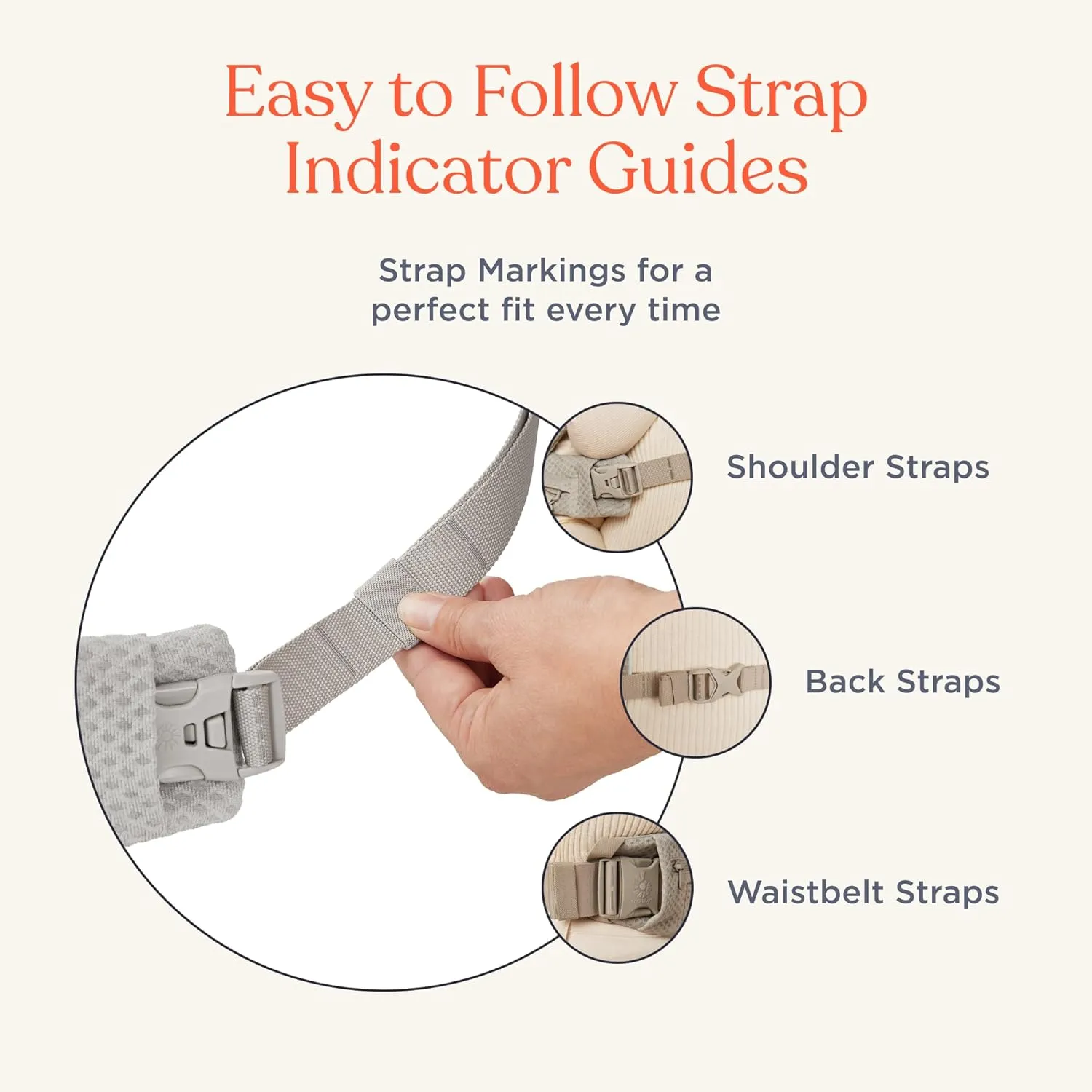 Ergobaby Omni Deluxe All Carry Positions Breathable Mesh Baby Carrier with Enhanced Lumbar Support & Airflow, Newborn to Toddler, (Holds 7-45 lbs), Natural Beige