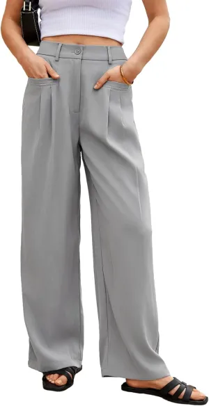 EVALESS Work Pants Women High Waisted Business Casual Outfits 2024 Office Dress Pant Trousers