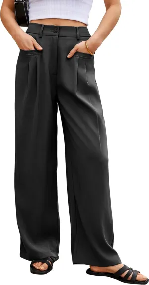 EVALESS Work Pants Women High Waisted Business Casual Outfits 2024 Office Dress Pant Trousers