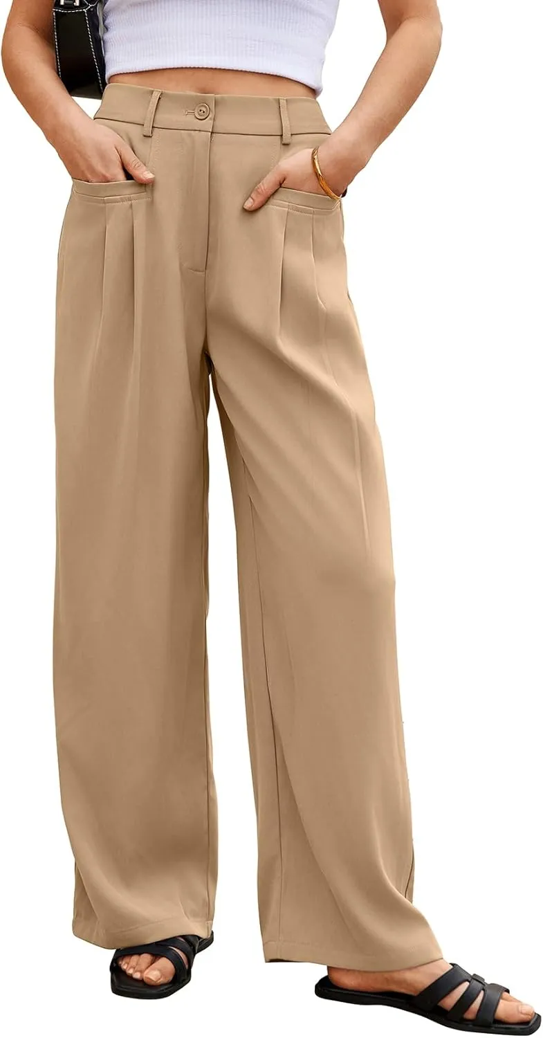 EVALESS Work Pants Women High Waisted Business Casual Outfits 2024 Office Dress Pant Trousers