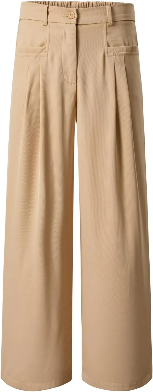 EVALESS Work Pants Women High Waisted Business Casual Outfits 2024 Office Dress Pant Trousers