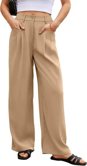 EVALESS Work Pants Women High Waisted Business Casual Outfits 2024 Office Dress Pant Trousers