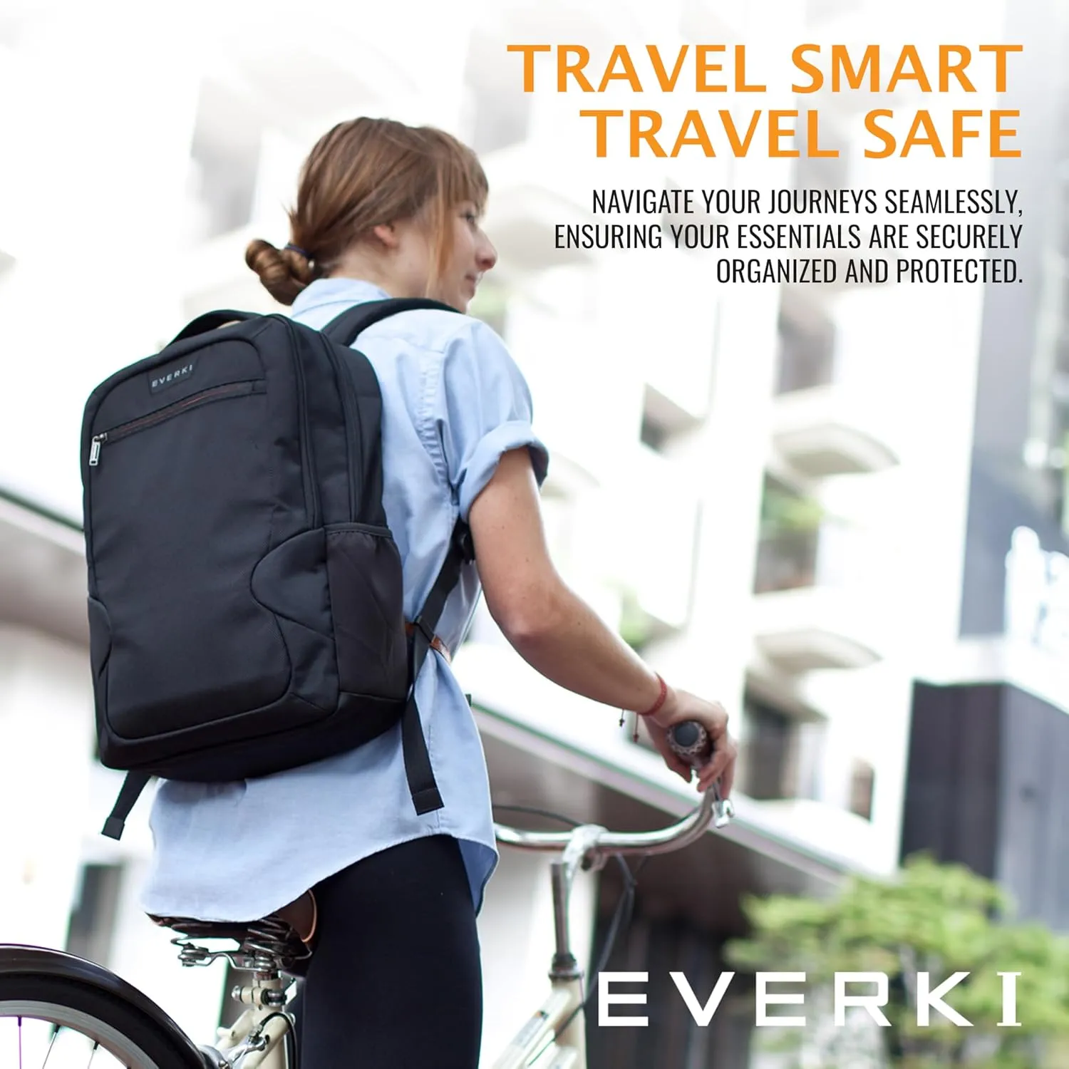Everki Studio Slim Business Professional 15 Inch/MacBook Pro Laptop Backpack for Men & Women, Work Laptop Back Pack, Professional Office Backpack for Men, Computer Back pack & Bookbag, (EKP118) Black