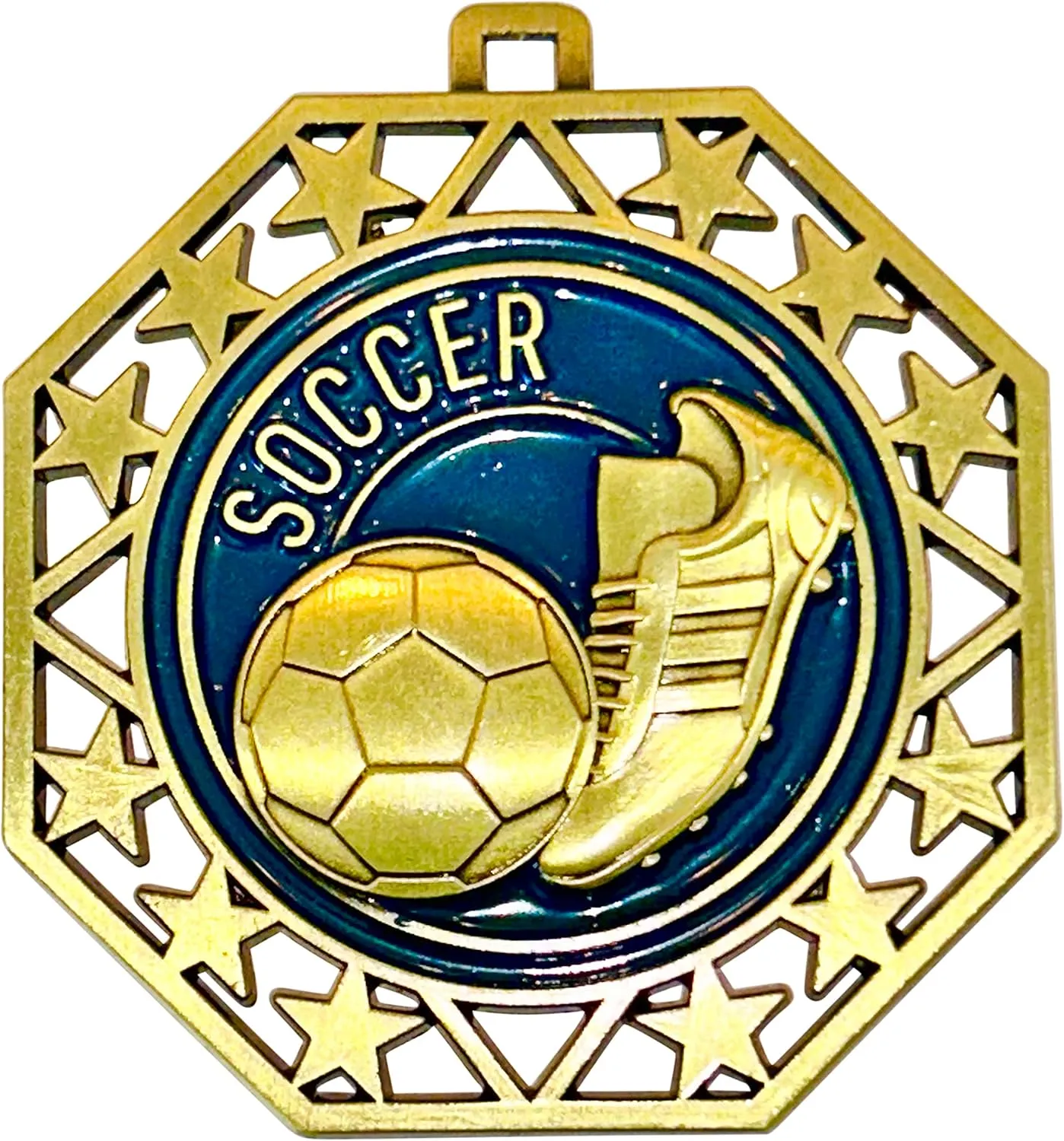 Express Medals Various 10 Pack Styles of Soccer Award Medals with Neck Ribbons Trophy Award Prize Gift