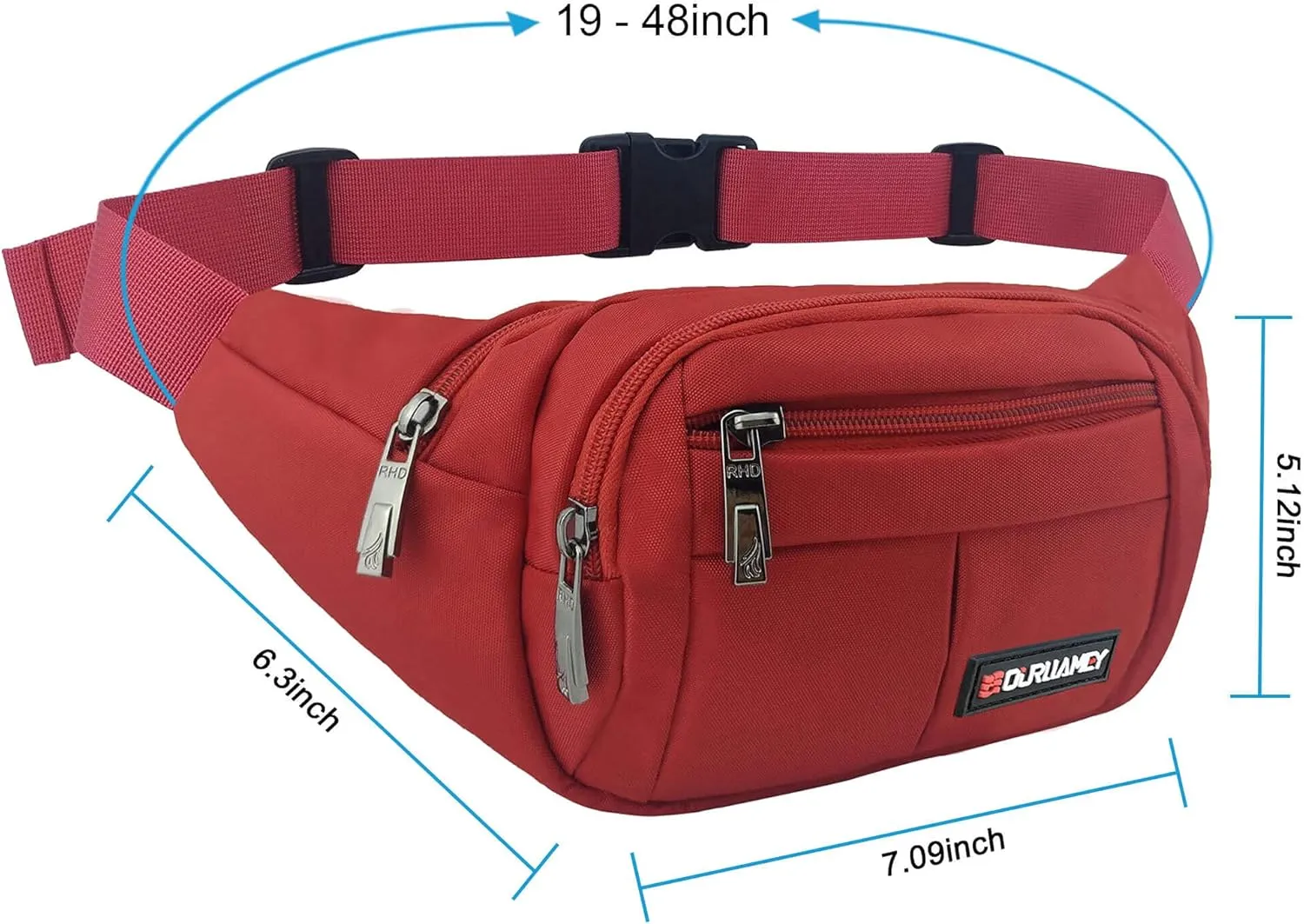 Fanny Pack for Men Fanny Packs for Women Fashionable Waist Bag for Hiking Running Traveling Plus Size Adjustable