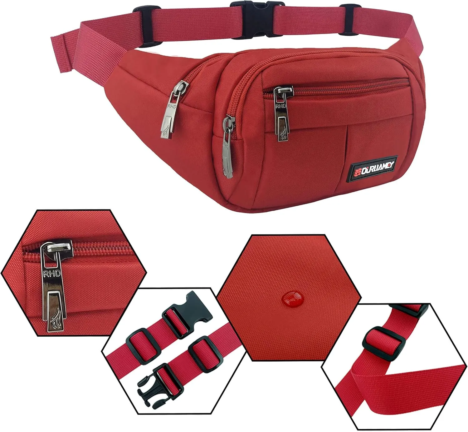 Fanny Pack for Men Fanny Packs for Women Fashionable Waist Bag for Hiking Running Traveling Plus Size Adjustable
