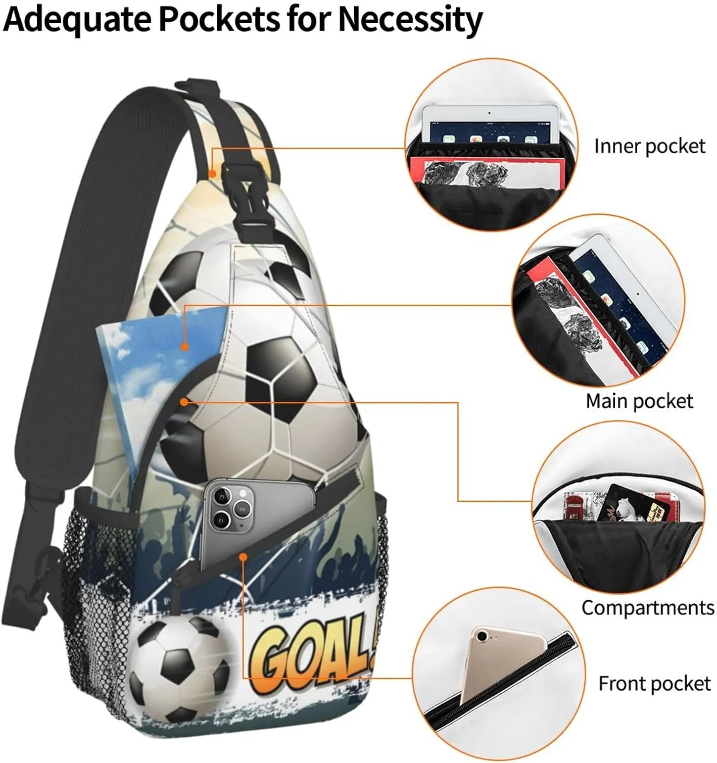 Fashion Chest Sling Bag For Women Men Adjustable Strap Crossbody Shoulder Backpack Hiking Travel Fashion Unisex Daypack