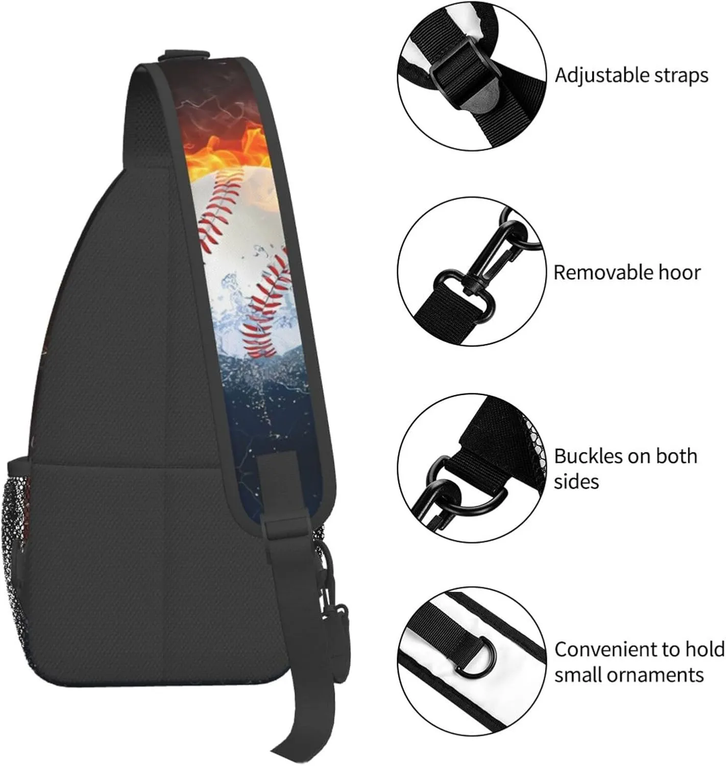 Fashion Chest Sling Bag For Women Men Adjustable Strap Crossbody Shoulder Backpack Hiking Travel Fashion Unisex Daypack