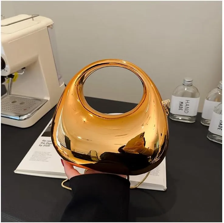 Fashion Handbag Purse for Women, Top Handle Bag Fashion Grunge Crossbody Bag Y2K Trendy Shoulder Handbags Women (champagne)