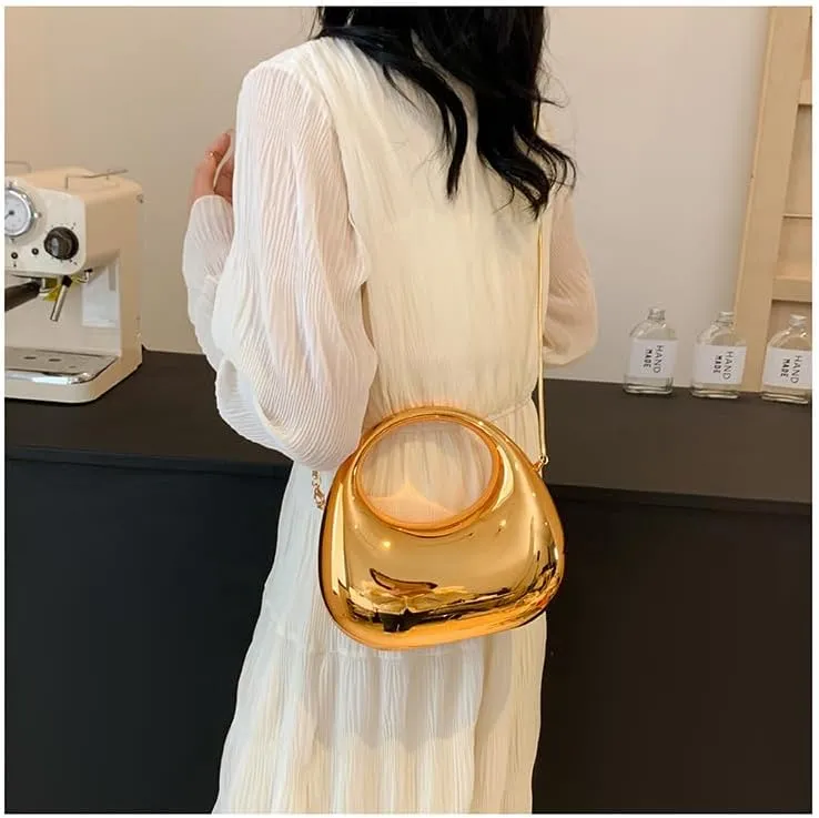 Fashion Handbag Purse for Women, Top Handle Bag Fashion Grunge Crossbody Bag Y2K Trendy Shoulder Handbags Women (champagne)