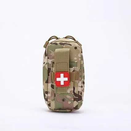 First Aid Bag EMT Pouch Molle IFAK, Small Empty Tactical Trauma Kit, Medical EDC Emergency Survival Pouch for Outdoor Travel Camping Hiking Trekking, Climbing Hunting